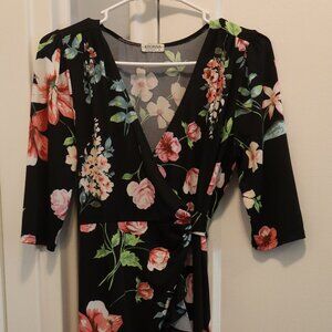 Kiyonna Floral Wrap Dress